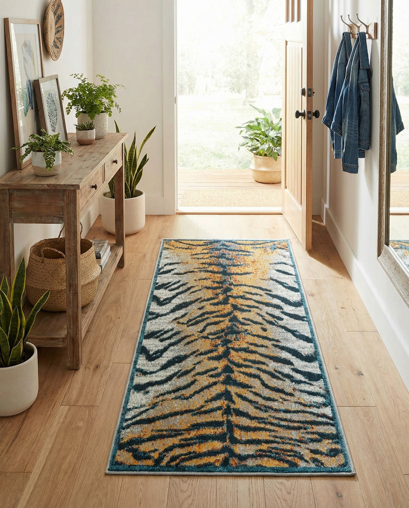 Aegean Elegance Washables Collection Area Rug -  Milos Runner Light Brown  lifestyle 55