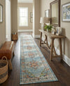 Savannah Soiree Collection Area Rug - Serengeti (Blue) Runner Blue  lifestyle 57