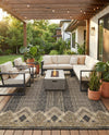 Urban Terrace Collection Area Rug -  Loft Rectangle Charcoal  lifestyle 25