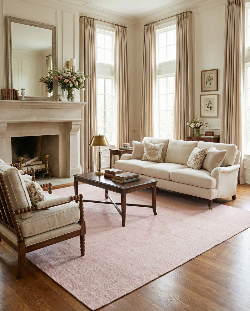 Berkshire Estate Collection Area Rug - Windsor (English Rose) Rectangle English Rose  lifestyle 22