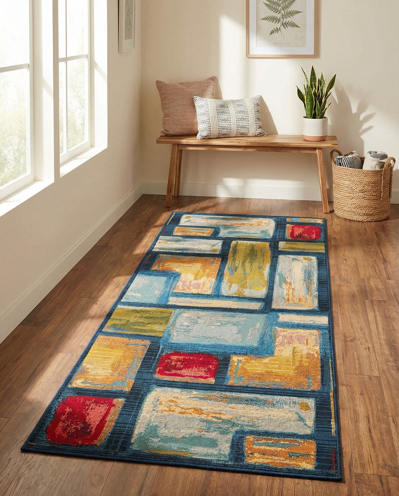 Urban Terrace Collection Area Rug -  Portico Runner Multi  lifestyle 68
