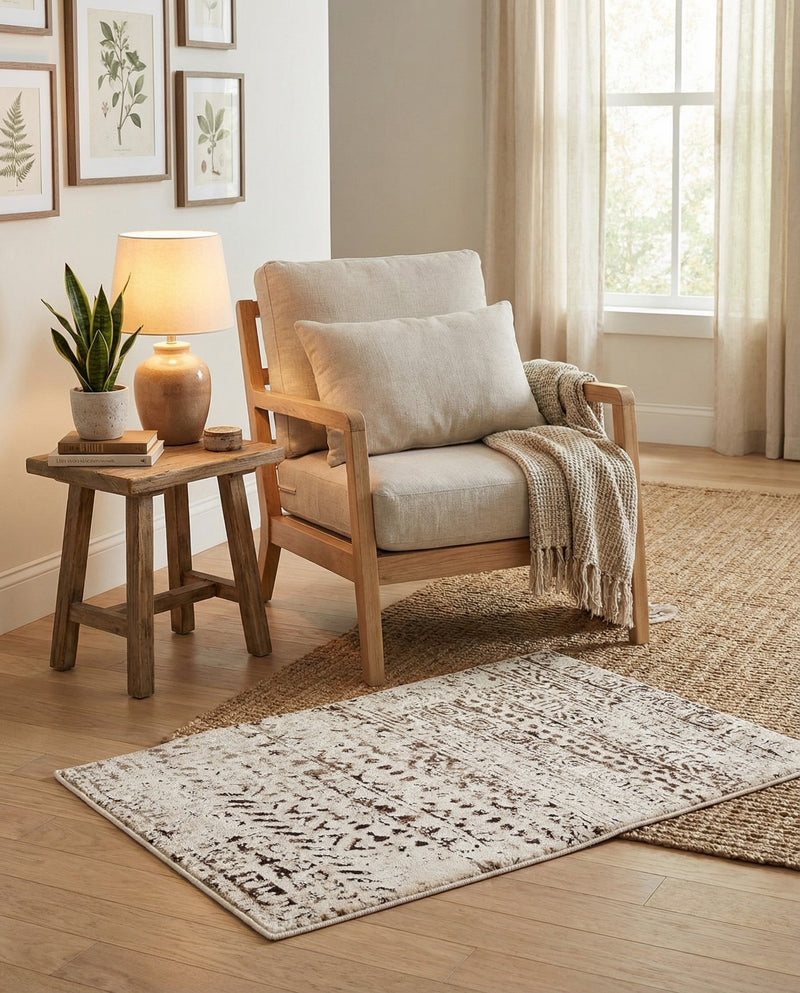 Sanctuary Retreat Collection Area Rug -  Refuge Rectangle Chocolate Brown  lifestyle 45