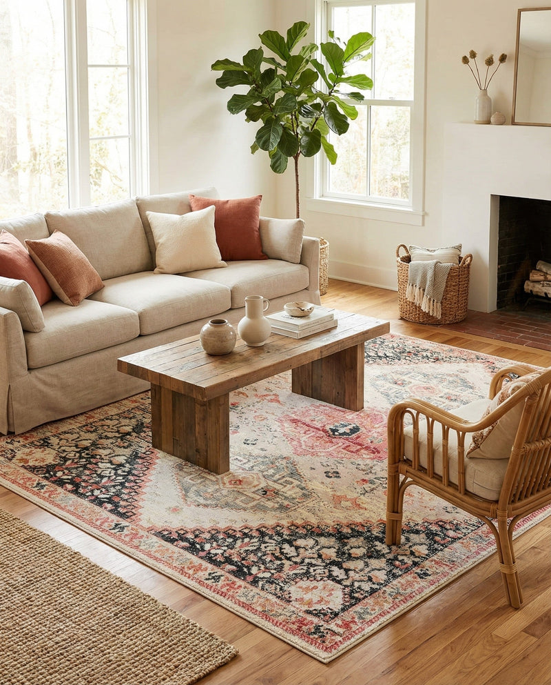 Patio Heritage Collection Area Rug -  Meadow Rectangle Multi  lifestyle 28