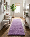 Plush Oasis Collection Area Rug - Serenity (Lilac) Runner Lilac  lifestyle 48
