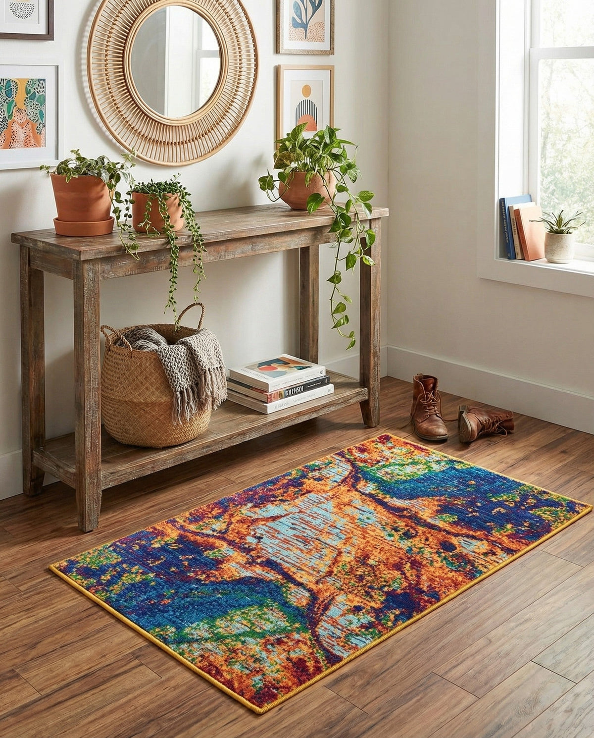 Caribbean Cove Collection Area Rug -  Bequia Rectangle Multi  lifestyle 5
