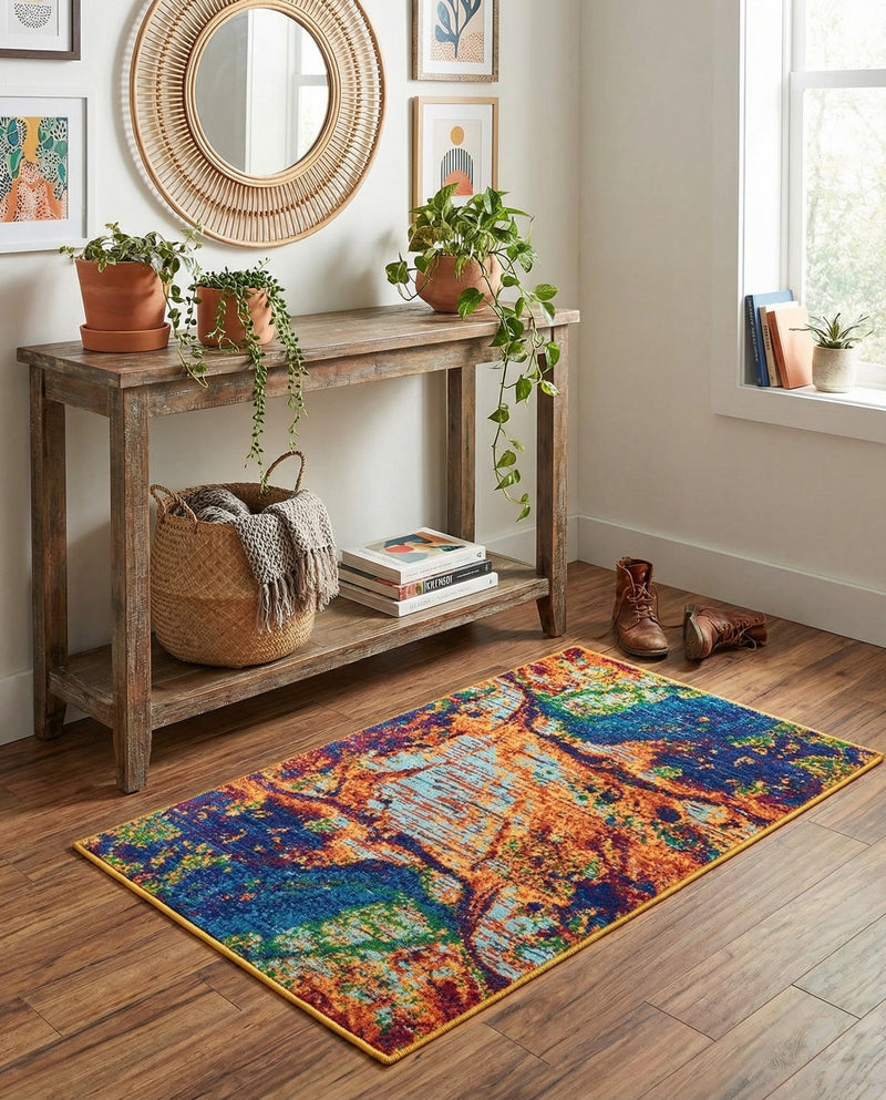Caribbean Cove Collection Area Rug -  Bequia Rectangle Multi  lifestyle 5