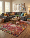 Trellis Mosaic Collection Area Rug - Arborville (Multi) Rectangle Multi  lifestyle 8