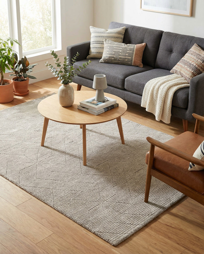 Nordic Loom Geometric Collection Area Rug - Oslo Rectangle Steel gray  lifestyle 31