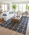 Seaside Haven Rugs Collection Area Rug - Sapphire (Charcoal) Rectangle Charcoal  lifestyle 32