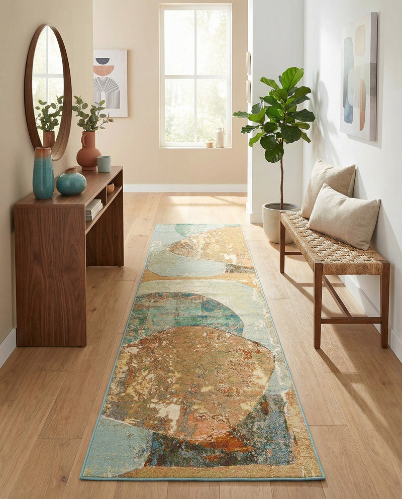 Urban Terrace Collection Area Rug -  Portico Runner Multi  lifestyle 43