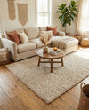 Wellington Luxe Shag Collection Area Rug - Kapiti Rectangle Taupe  lifestyle 16