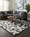 Urban Terrace Collection Area Rug -  Mercer Square Black and White  lifestyle 74