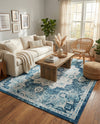 Beverly Grove Collection Area Rug - Melrose (Navy Blue) Rectangle Navy Blue  lifestyle 9
