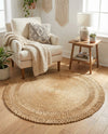 Woven Seaside Jute Collection Area Rug - Varadero Round Natural  lifestyle 15