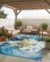 Urban Terrace Collection Area Rug -  Pergola Rectangle Blue  lifestyle 16