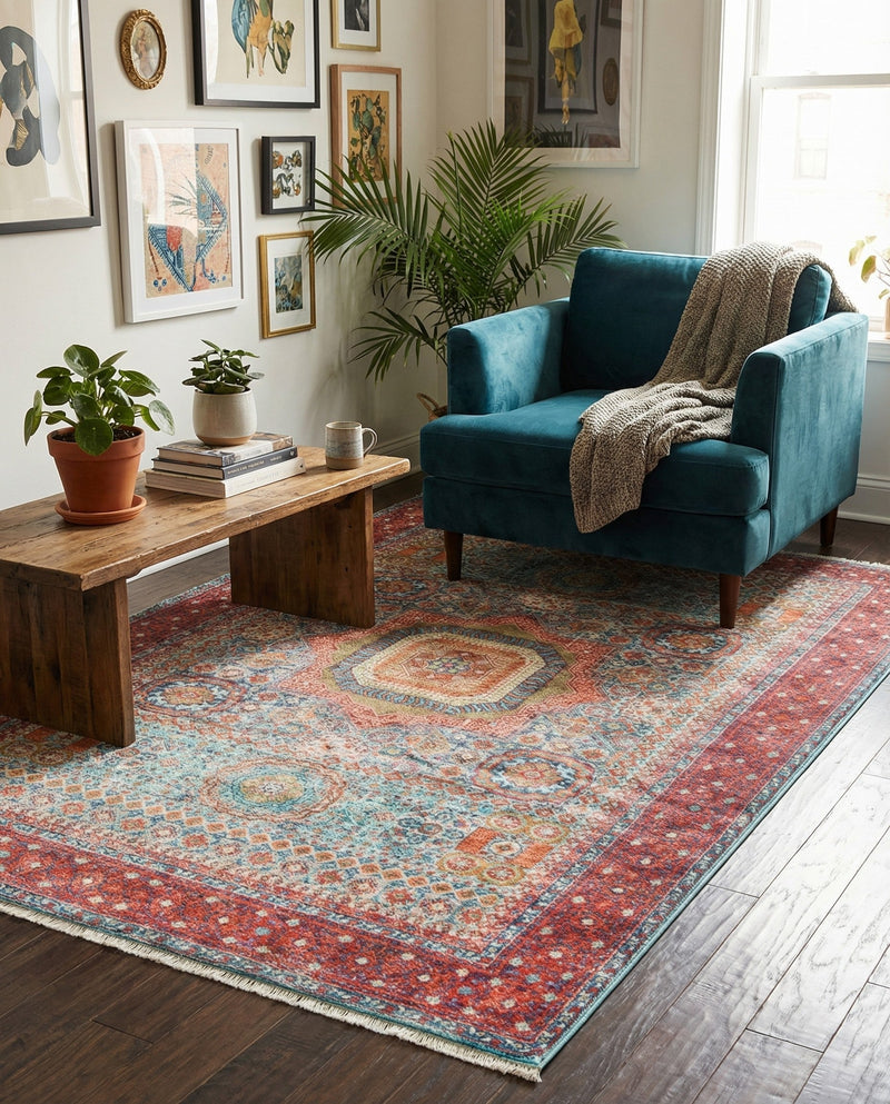 Bazaar Chic Collection Area Rug -  Nador Rectangle Multi  lifestyle 9