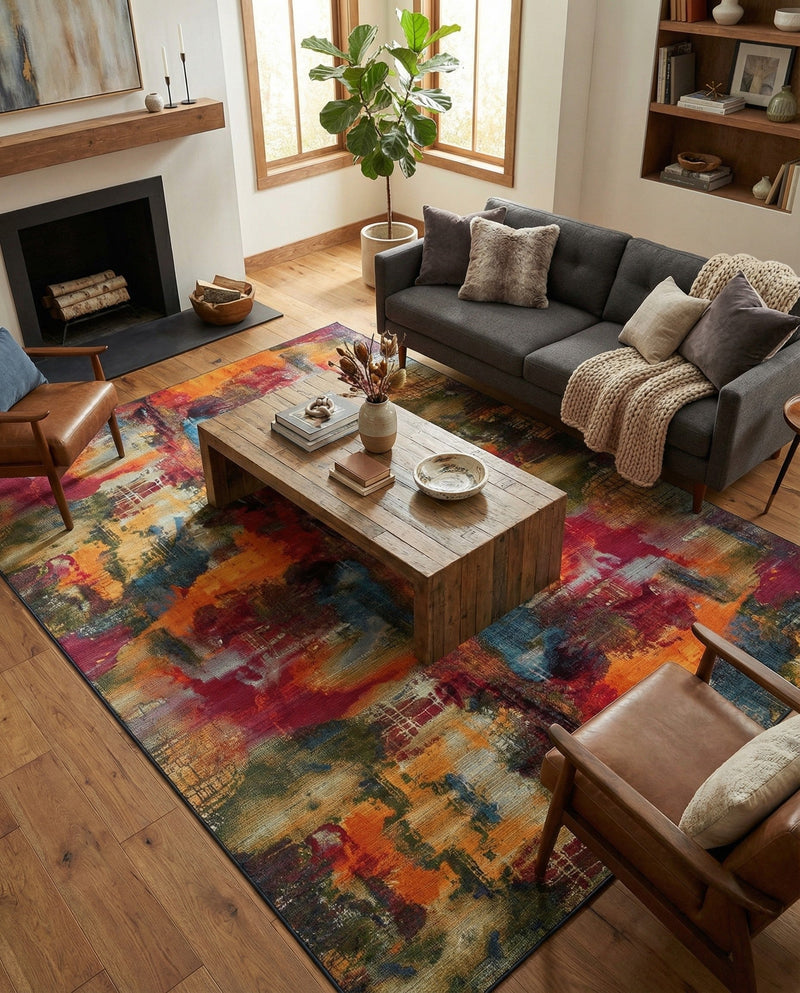 Urban Terrace Collection Area Rug -  Atrium Rectangle Multi  lifestyle 53