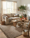Savannah Jute Collection Area Rug - Seashore Rectangle Gray  lifestyle 27