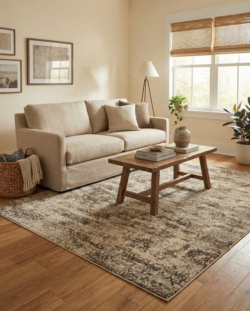 Gobi Sands Collection Area Rug -  Badain Rectangle Cream  lifestyle 33