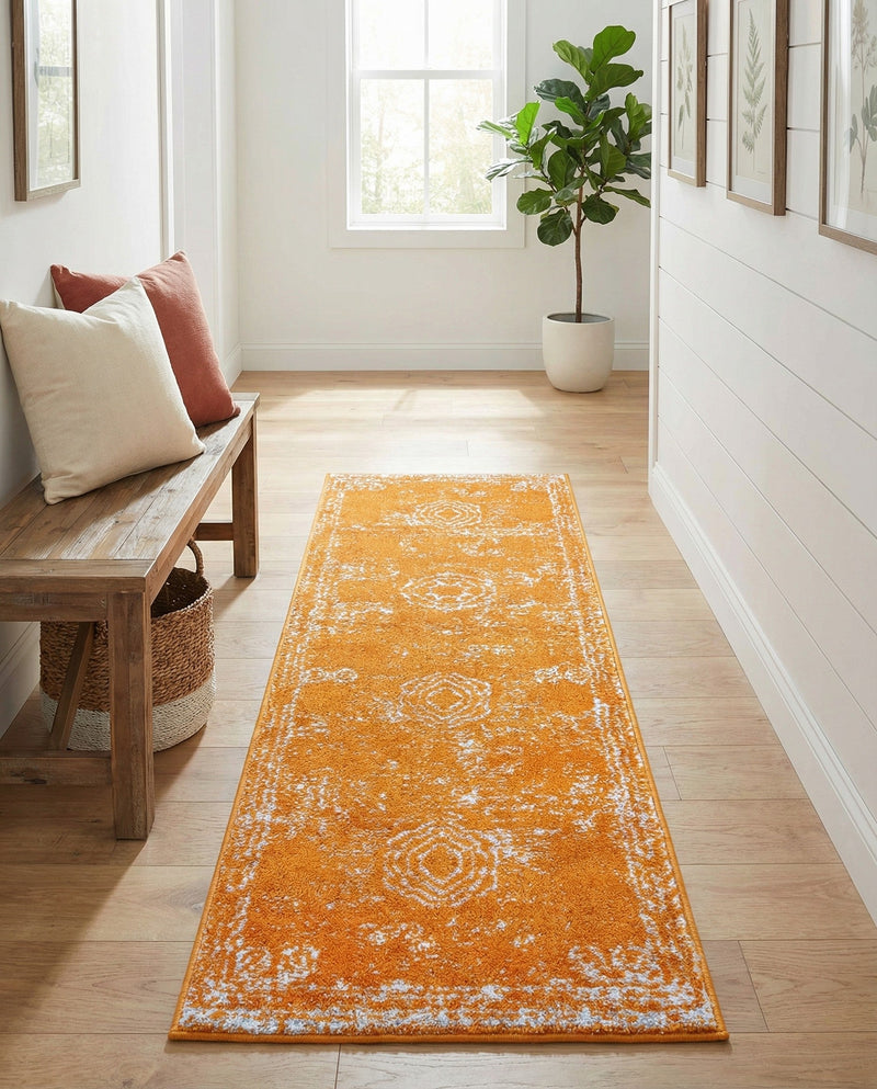 Dover Terrace Collection Area Rug -  Lagoon (Orange) Runner Orange  lifestyle 69