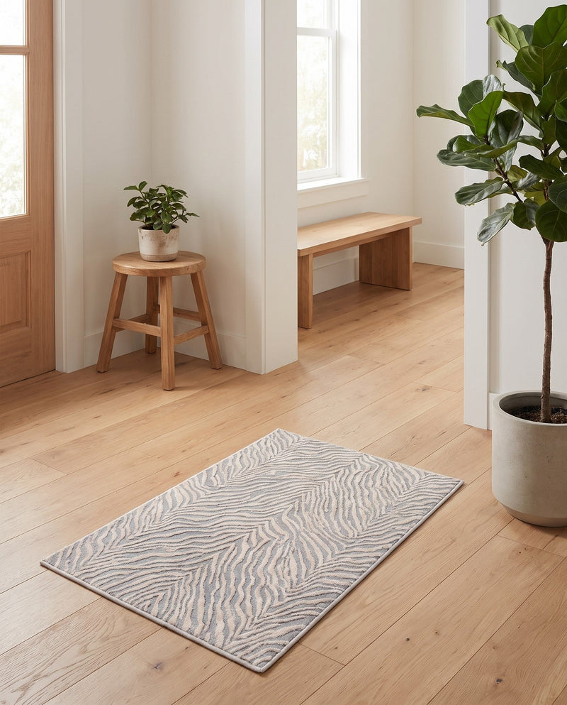 Bloomsbury Elegance Collection Area Rug -  Chelsea Rectangle Gray and Ivory  lifestyle 66