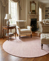 Berkshire Estate Collection Area Rug - Windsor (English Rose) Round English Rose  lifestyle 78