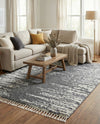 Tranquil Tides Shag Collection Area Rug - Marina Rectangle Gray  lifestyle 29