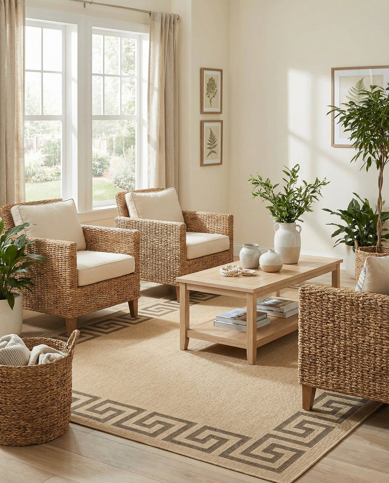 Sahara Sands Collection Area Rug -  Elephantine Rectangle Natural  lifestyle 17