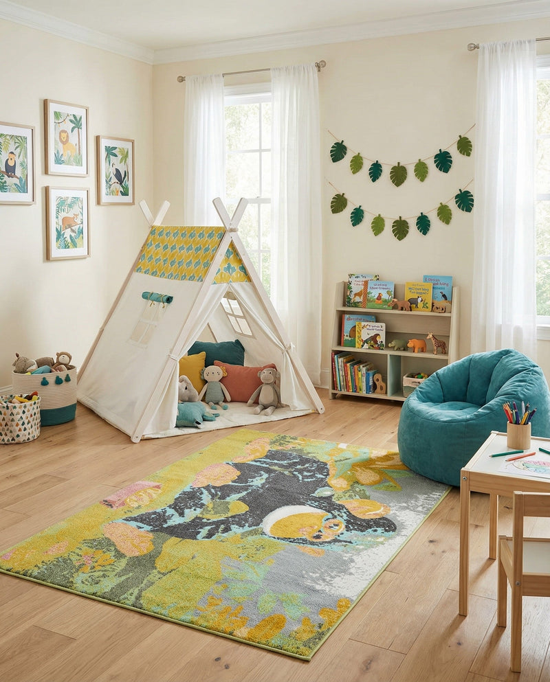 Wonder Tykes Collection Area Rug -  Dynamo Rectangle Multi  lifestyle 9