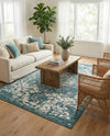 Urban Oasis Rugs Collection Area Rug -  Penthouse (Teal) Rectangle Teal  lifestyle 23