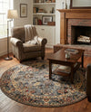 Neptune Elegance Collection Area Rug -  Galatea (Blue) Round Blue  lifestyle 34