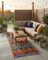 Urban Terrace Collection Area Rug -  Compass Runner Multi  lifestyle 45