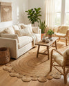 Woven Seaside Jute Collection Area Rug - Sienna Round Natural  lifestyle 54
