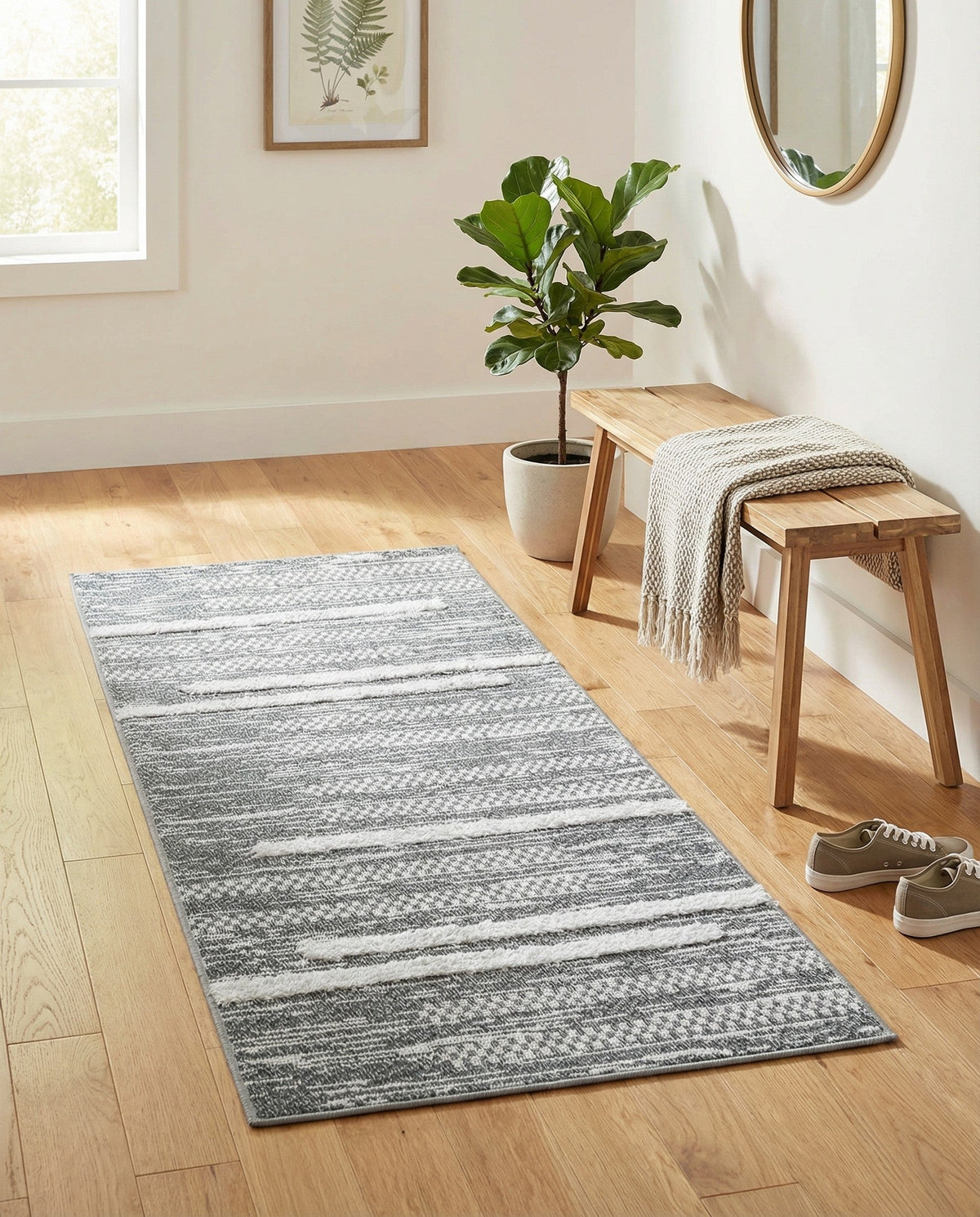 Cathedral Elegance Collection Area Rug - Chapel Runner Gray  lifestyle 144