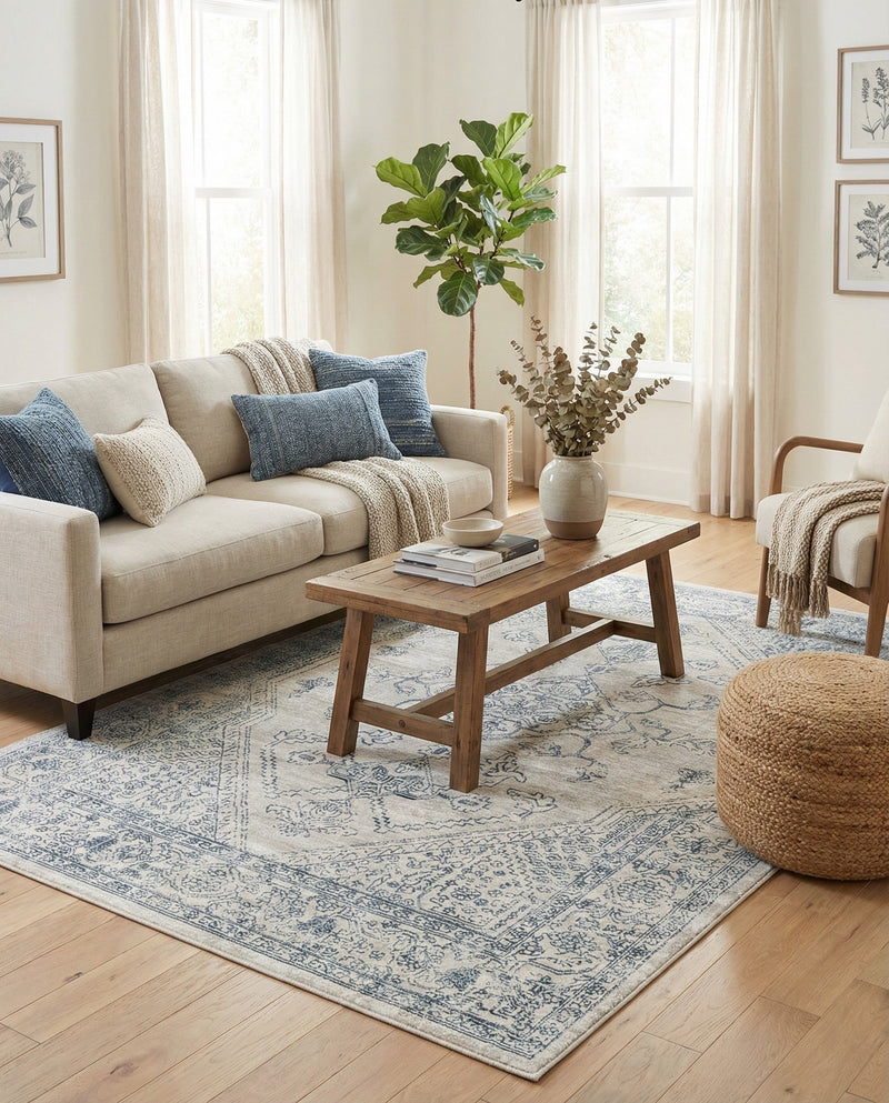 Coastal Haven Collection Area Rug -  Marina Rectangle Gray  lifestyle 39