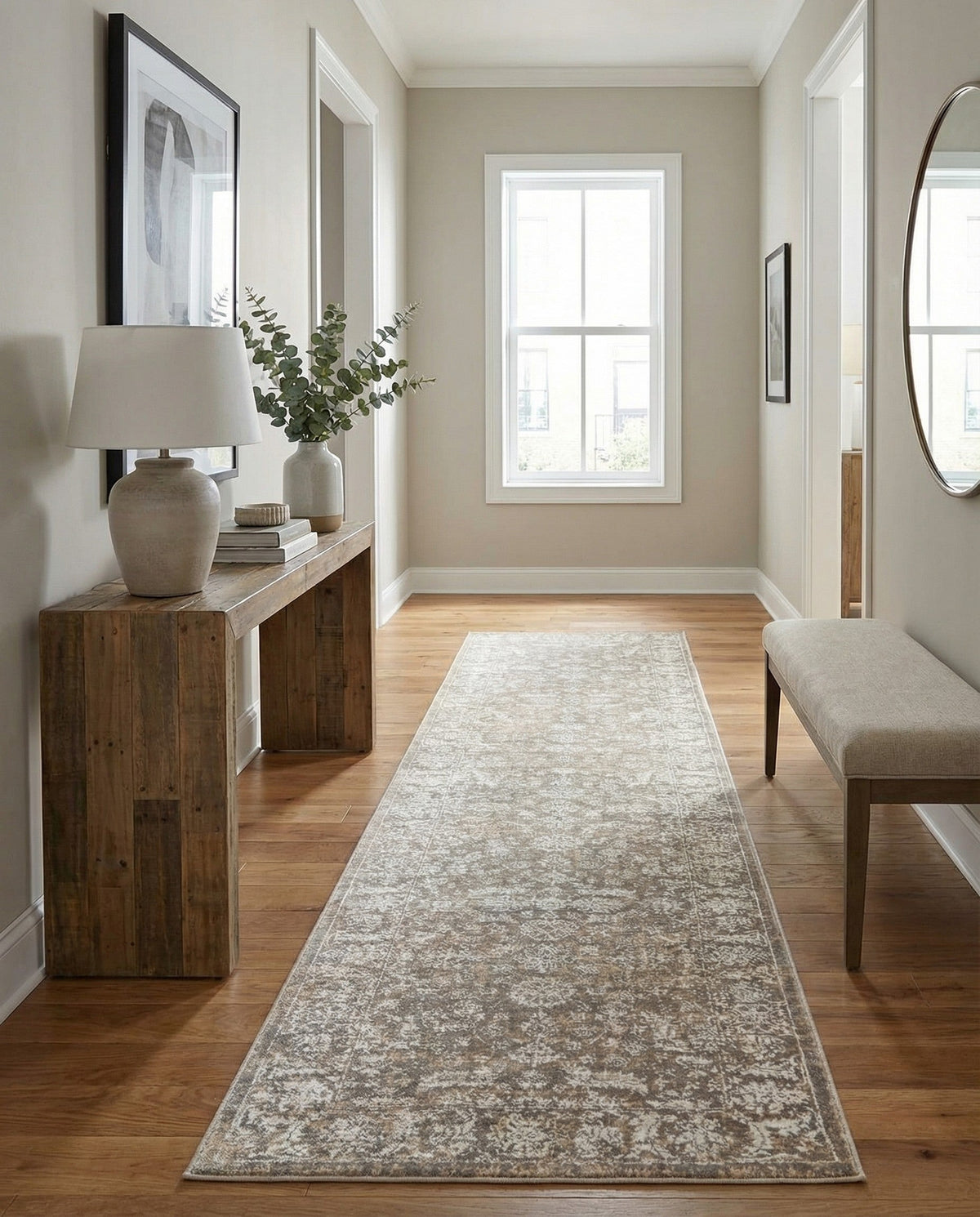 Metro Heights Collection Area Rug -  Astoria Runner Gray  lifestyle 98