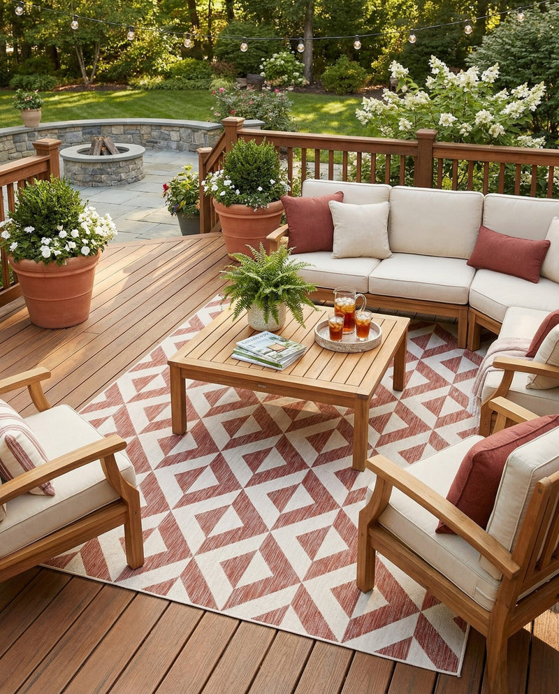 Urban Oasis Rugs Collection Area Rug -  Highrise (Rust Red) Rectangle Rust Red  lifestyle 11
