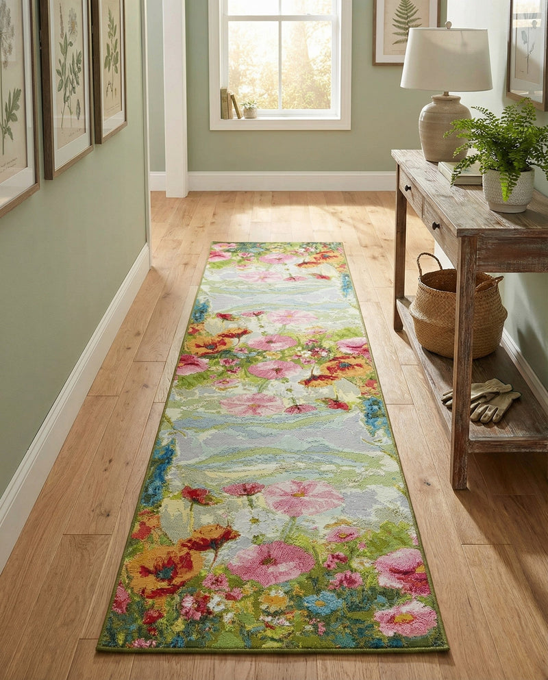 Seaside Blooms Collection Area Rug -  Amalfi Runner Multi  lifestyle 41