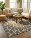 Savannah Escape Collection Area Rug -  Rainforest Rectangle Charcoal Gray  lifestyle 54