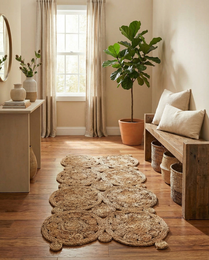 Woven Seaside Jute Collection Area Rug - Whittaker Runner Natural  lifestyle 40