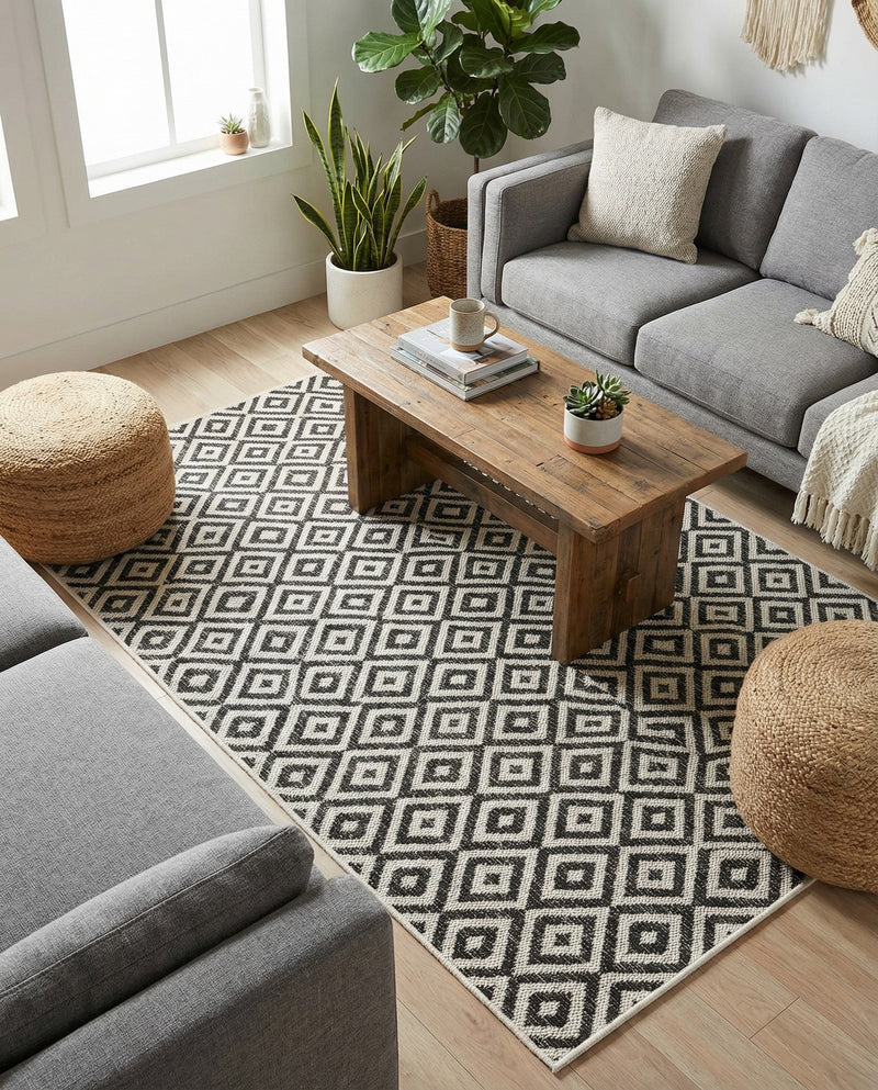 Urban Oasis Rugs Collection Area Rug -  Rooftop (Charcoal Gray) Rectangle Charcoal Gray  lifestyle 25