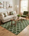 Lattice Gardens Collection Area Rug -  Bloomfield (Dark Green) Rectangle Dark Green  lifestyle 14
