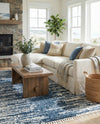Tranquil Tides Shag Collection Area Rug - Marina Rectangle Blue  lifestyle 30