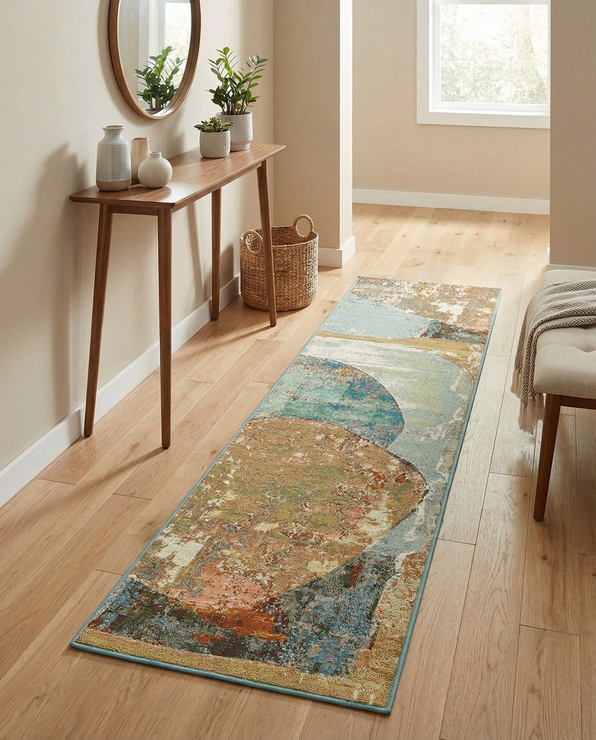 Urban Terrace Collection Area Rug -  Portico Runner Multi  lifestyle 82