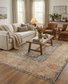 Bazaar Chic Collection Area Rug -  Kenitra Rectangle Blue and Ivory  lifestyle 6