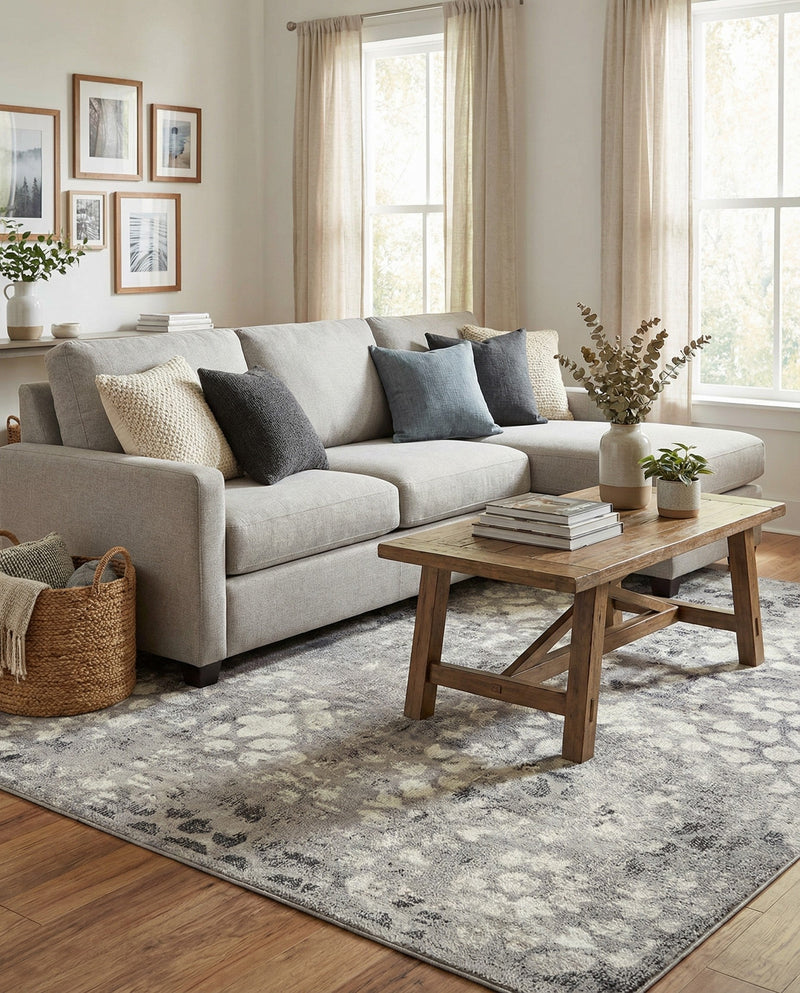 Riviera Elegance Collection Area Rug -  Vence Rectangle Dark Gray  lifestyle 28