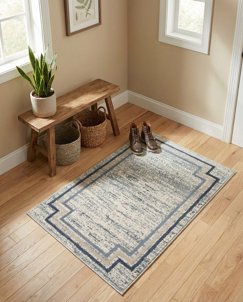 Serenity Sands Collection Area Rug -  Hushhaven Rectangle Gray  lifestyle 11