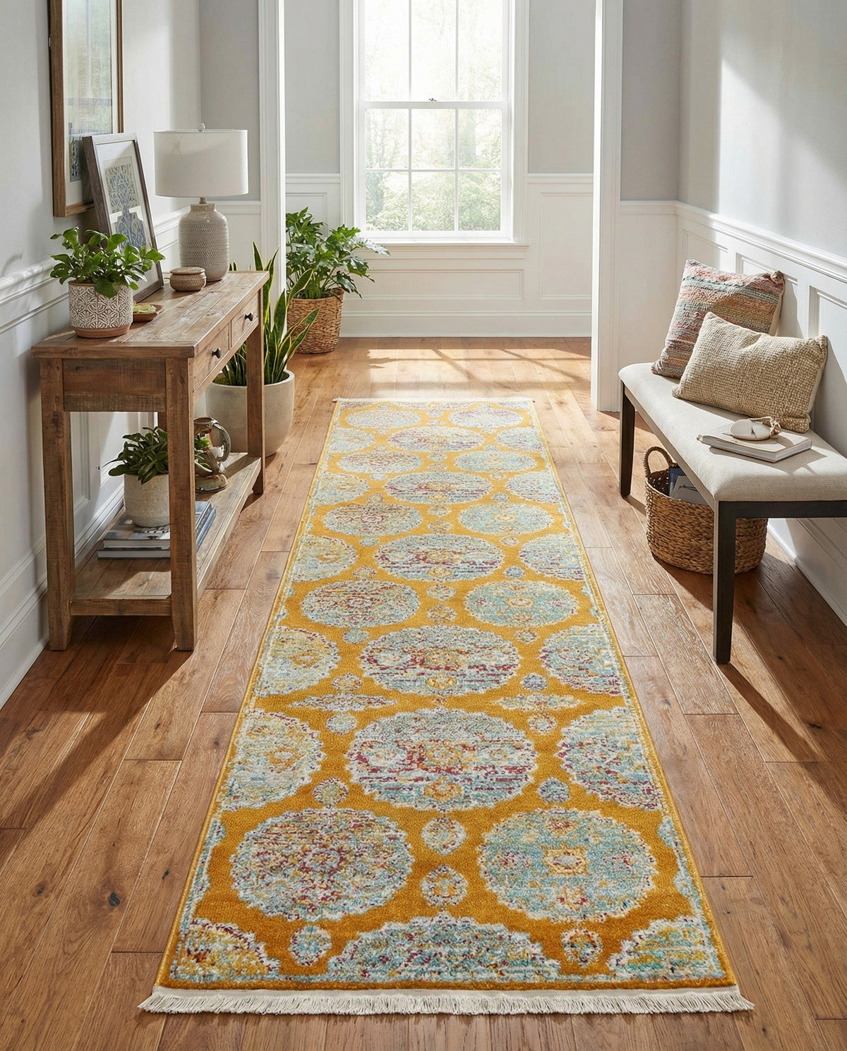 Arcadia Rugs Collection Area Rug -  Atlantis (Orange) Runner Orange  lifestyle 83