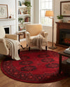 Samarkand Elegance Collection Area Rug -  Fergana Round Red  lifestyle 41