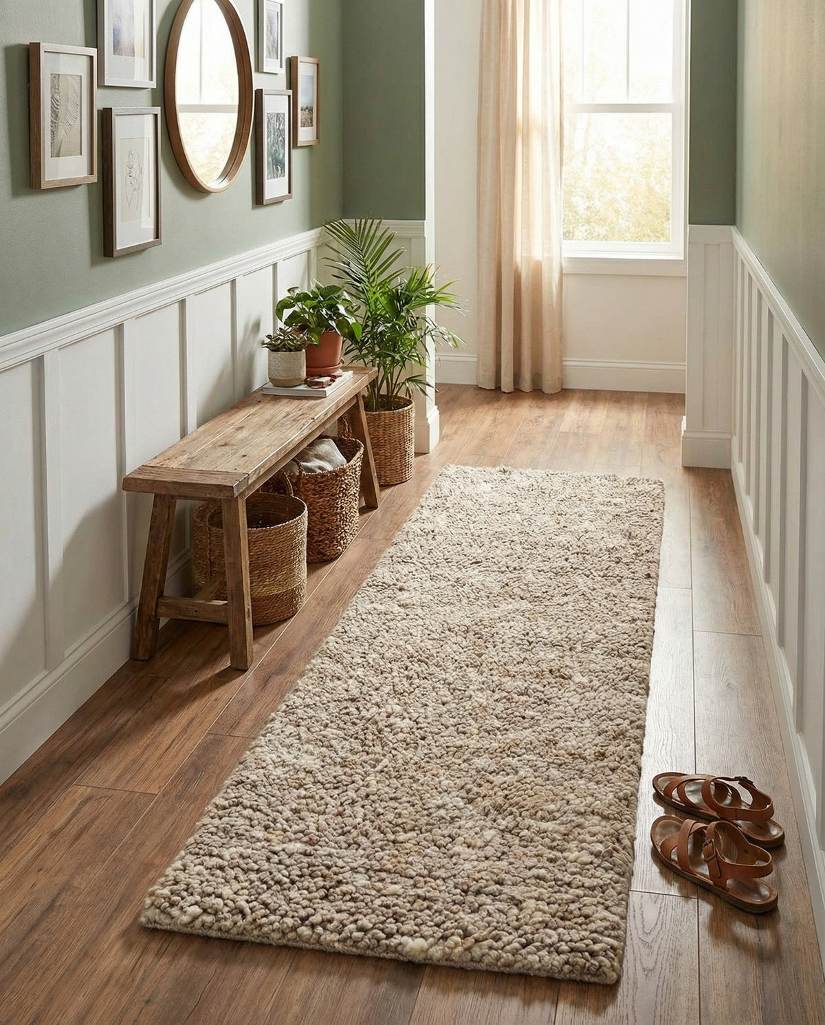 Wellington Luxe Shag Collection Area Rug - Kapiti Runner Taupe  lifestyle 102